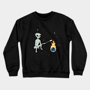 Alien Camping Crewneck Sweatshirt